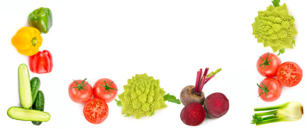 istock Set of vegetables isolated on white background. 1448382025
