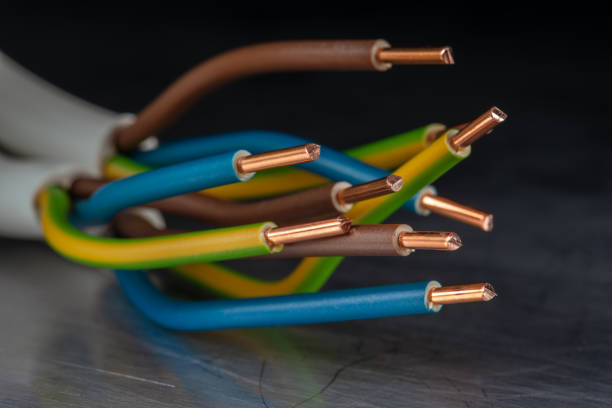 istock Corrugated Tube Electric Conduit Pipe with Copper Power Supply Cable 1448382376