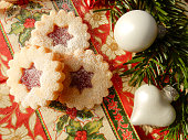 The Christmas bakery, Linzer eyes, Linzer stars,
Tradition pastries at Christmas time