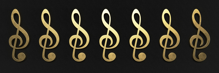 Music concept abstract background. Treble clef icon design.