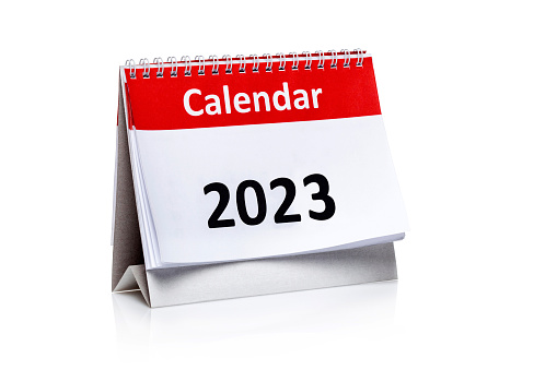 2023 Calendar on white background