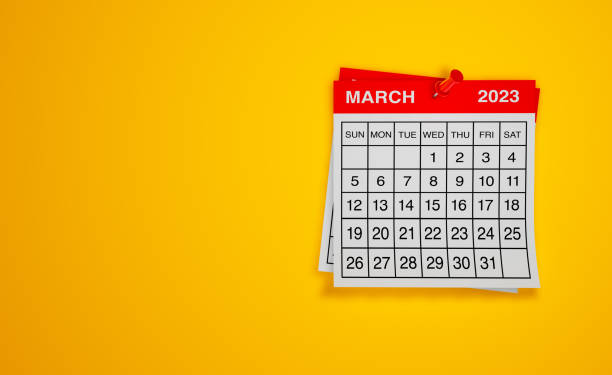 istock March 2023 calendar on yellow background 1448386074