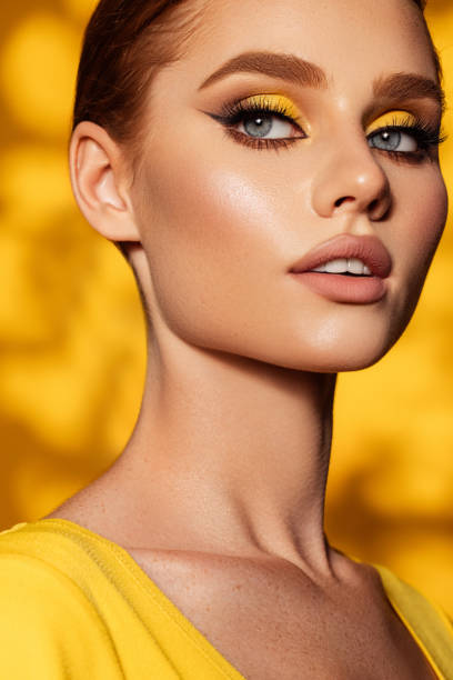 istock Beautiful woman with bright make-up 1448388104
