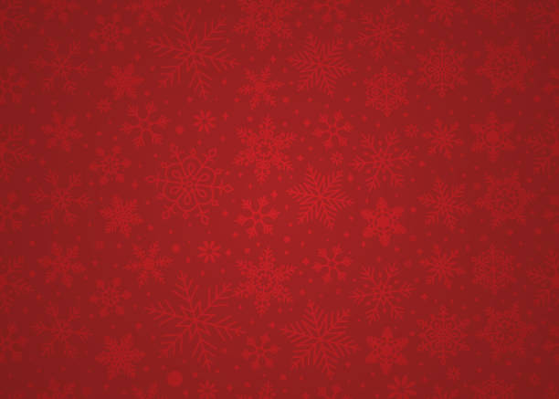 ilustrações de stock, clip art, desenhos animados e ícones de red winter snowflake background - christmas paper