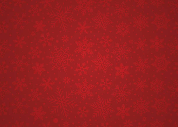 Red Winter Snowflake Background Red Winter Snowflake Background christmas wrapping paper stock illustrations