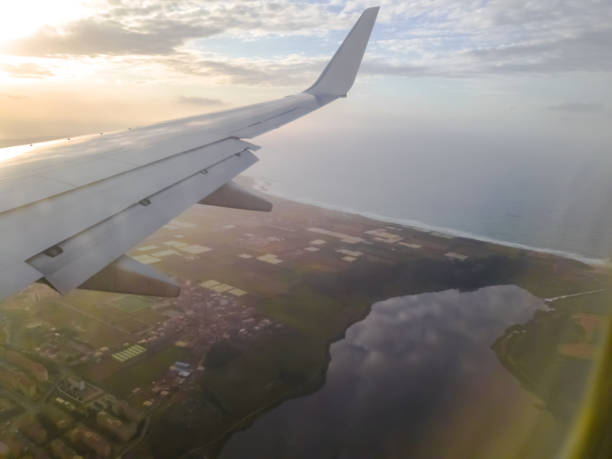 istock Fly over the sea and a lake 1448392261