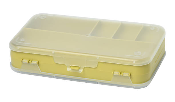 istock Empty plastic box for bolts, screws and other small items on a white background 1448392346