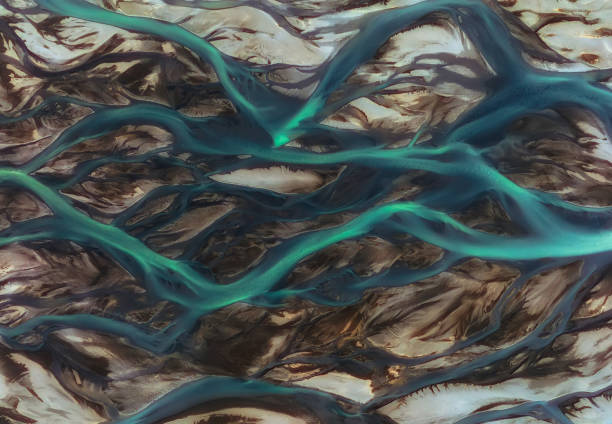 istock Glacial River aerial view 1448392626