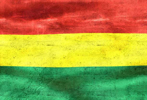 istock Bolivia flag - realistic waving fabric flag 1448403103
