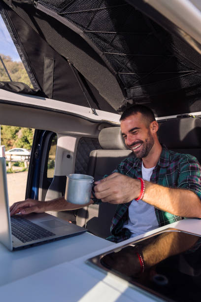istock man working on his laptop from his camper van 1448408949