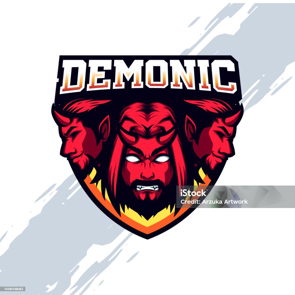 Red Demon Letras Red Demon Hell Mascot Stock Illustration - Download Image Now - Anger ...
