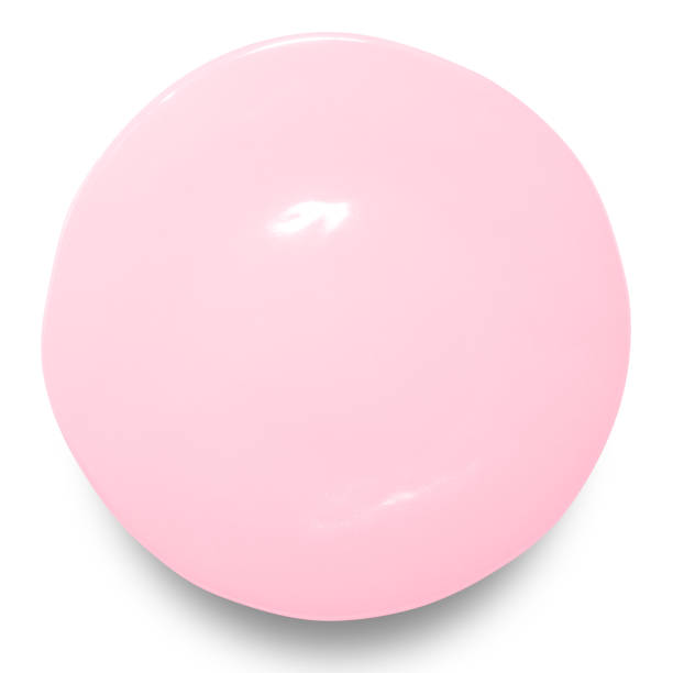 istock Pink circle ceramics plate isolated on white background. 1448426687