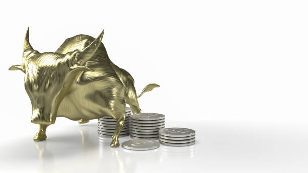 istock The golden bull and coins on white background 3d rendering 1448429839