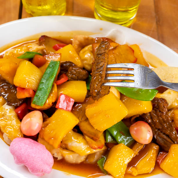 istock Ka lu wantan, with pork and beef, pineapple, and quail egg 1448430898