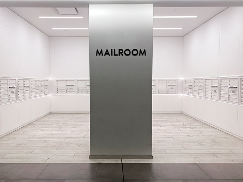 Mail room of a building