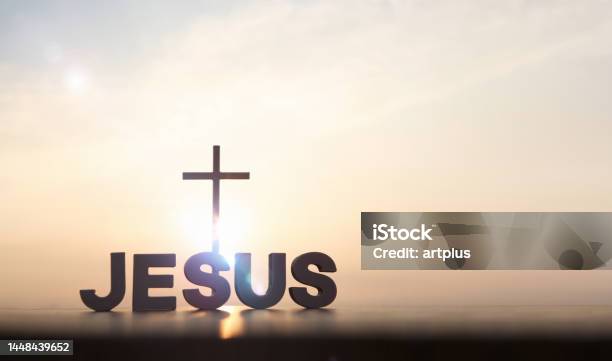 The Brightly Rising New Years Sunrise And The Cross Of Jesus Christ And Jesus Stock Photo - Download Image Now
