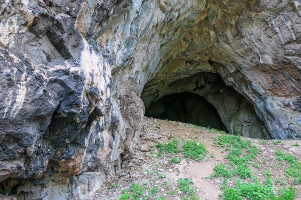 istock Mixinitz - A man standing in the Dragon Cave(Drachenhoehle) in Styria, Austria 1448445029