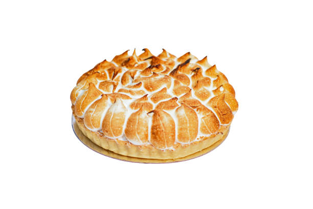 istock Lemon meringue pie, lemon custard flan, finished with torched meringue 1448445404