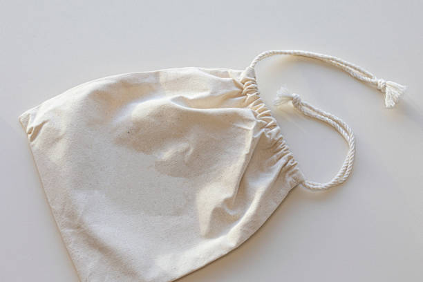 istock Ivory Cotton Mini Pouch isolated on background 1448451963
