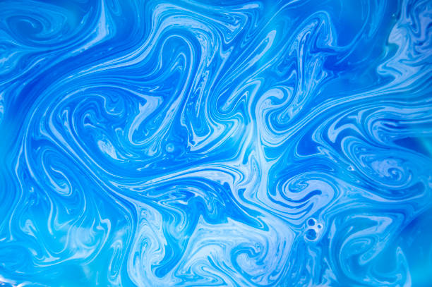 istock Blue turquoise abstract background with clouds on water 1448454086
