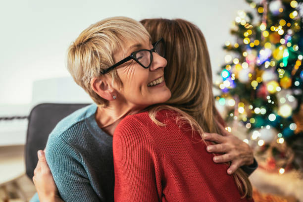istock Mother and daughter bond on Christmas dinner 1448458099