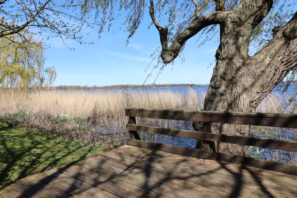 April 16, 2022, Bad Zwischenahn: View of the Zwischenahner Meer in spring
