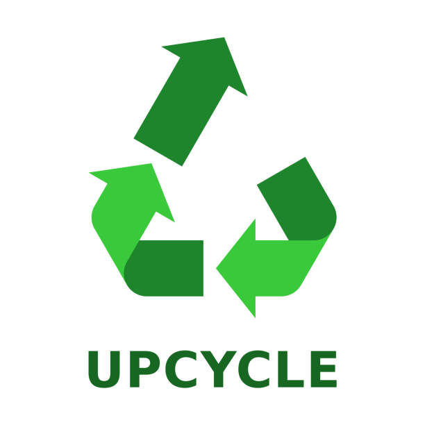 緑色のアップサイクルサイン、シンボル、またはアイコン。アップサイクルのコンセプト。 - reuseable点のイラスト素材／クリップアート素材／マンガ素材／アイコン素材