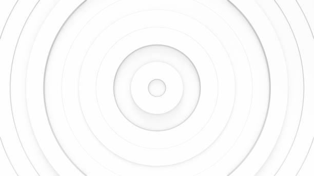 istock 3d rendering ripple wave circle. Clean and simple 3d render illustration. Abstract rings background for business presentation. Radial bright pattern concept. Modern surface texture. 1448465099