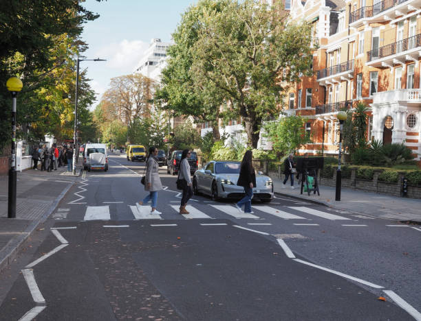 Abbey Road Crossing In London Stock Photo Download Image Now 1969 Abbey Road Crossing In London