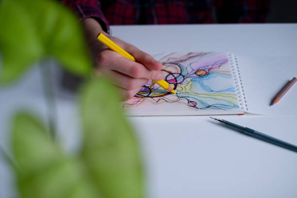 istock Neurographic Art - a modern method of art therapy 1448468385