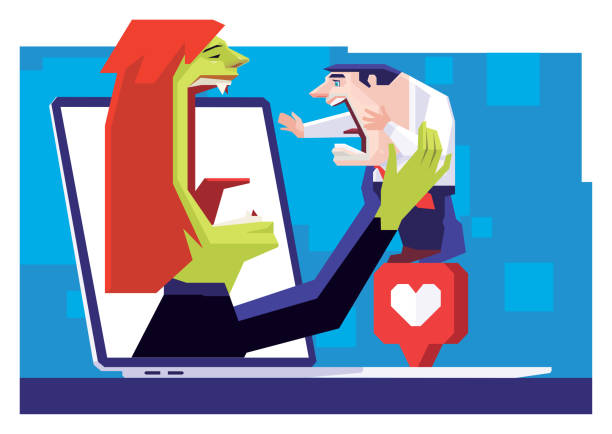 istock zombie woman catching businessman on laptop 1448468505