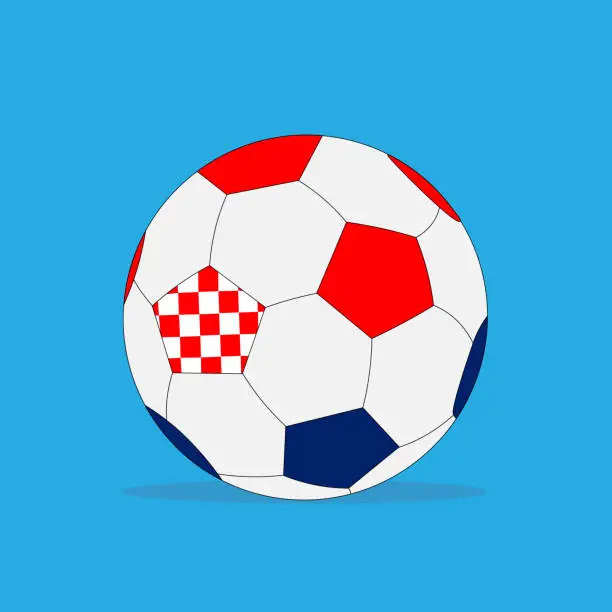 Vector illustration of Croatia football