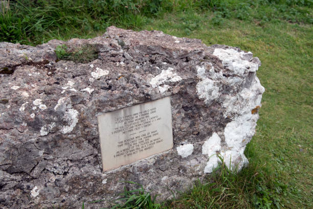 istock Boulder that fell onto the Marine Drive, Conwy 1448475171