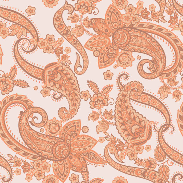 istock Paisley vector seamless pattern. Fantastic flower, leaves. Batik style painting. Vintage background 1448475400