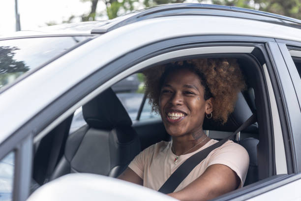 istock Transgender woman driving car 1448482324
