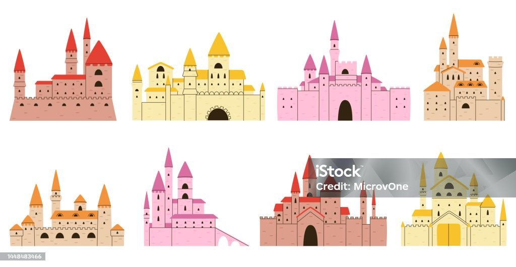 Ilustración de Conjunto Exterior De Castillos De Dibujos Animados Doodle Palacio Medieval Torres De Castillos Planos Aislados Y Bastiones Edificios De Cuento De Hadas De Princesas Fuerte Antiguo Vector Decente y más Ilustración de Conjunto Exterior De Castillos De Dibujos Animados Doodle Palacio Medieval Torres De Castillos Planos Aislados Y Bastiones Edificios De Cuento De Hadas De Princesas Fuerte Antiguo Vector Decente y más