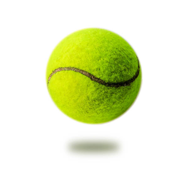 теннисный мяч на белом, теннис, отдых и велнес - tennis ball tennis ball white стоковые фото и изображения