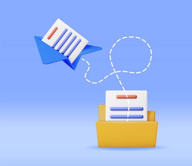 istock 3D Business Folder Full of Papers and Paper Plane 1448483885