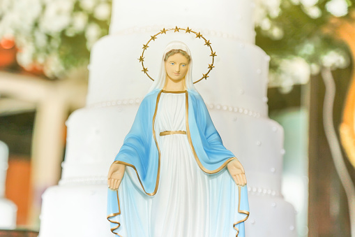 Statue of the image of Our Lady of Grace, Virgin Mary - Nossa Senhora das Gracas