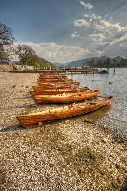 The Foreshore Boats (Derwentwater) stock photo