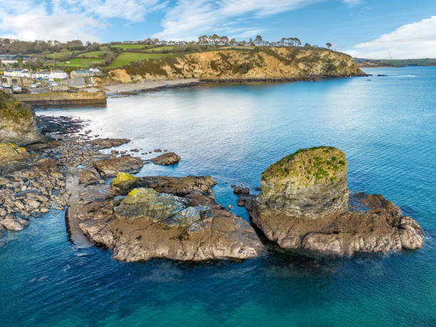 istock Rocky headland at Charlestown in Cornwall 1448491443