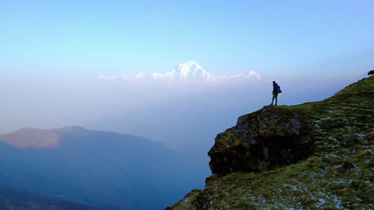 Drone footage in the mountains of Nepal