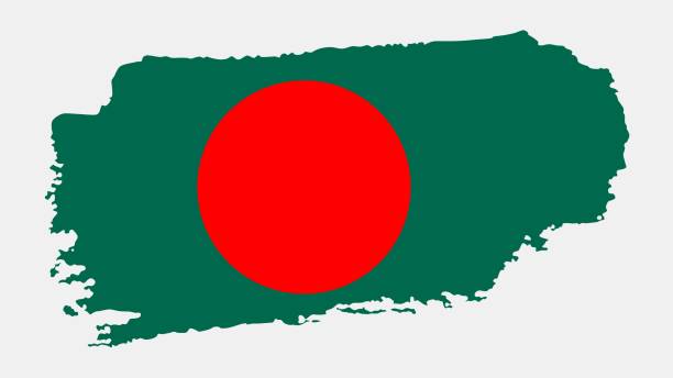 istock Bangladesh flag with grunge texture in brush stroke style. 1448500439