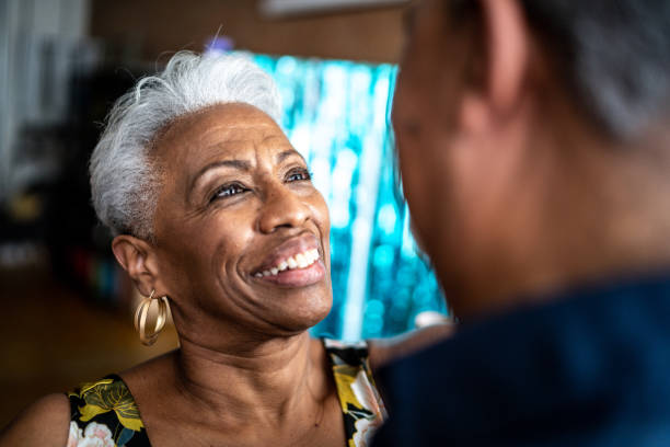istock Senior woman looking at her husband in dance hall 1448500611