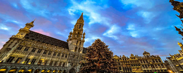 istock Christmas in Grand Place Brussels central square 1448503667