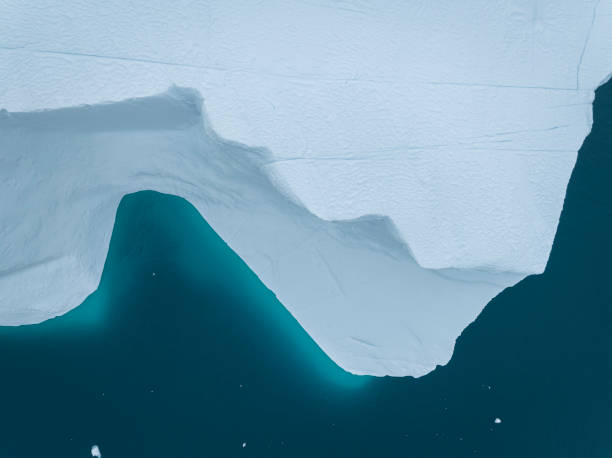 istock Big icebergs floating from aerial view 1448505745