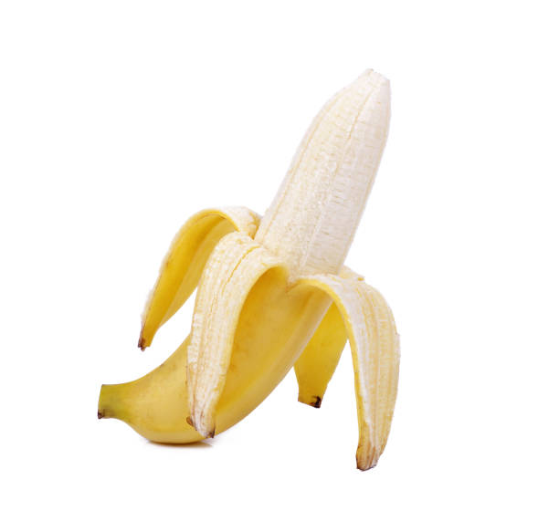 istock Healthy banana isolated on white background 1448506068
