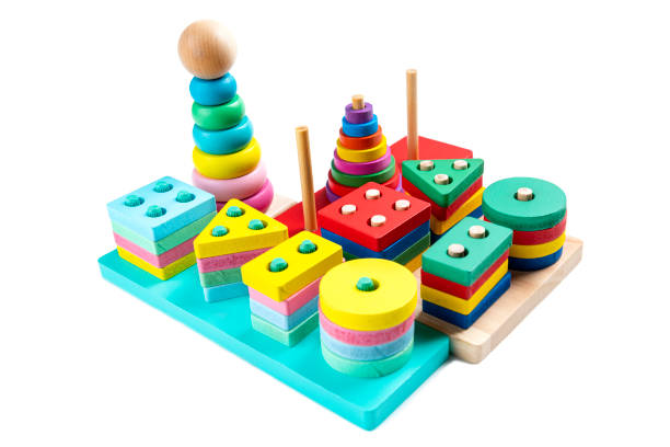 istock Colorful wooden pyramid toy 1448506118