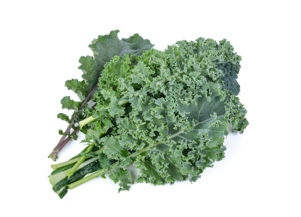 istock Kale leaf salad vegetable isolated on white background 1448506266