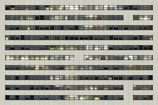 Office building windows for background
